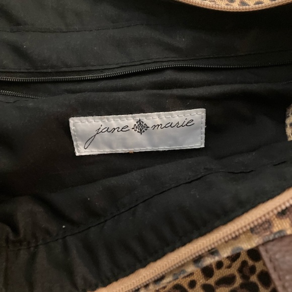 SOLD Leopard Print Canvas Tote - Picture 4 of 5